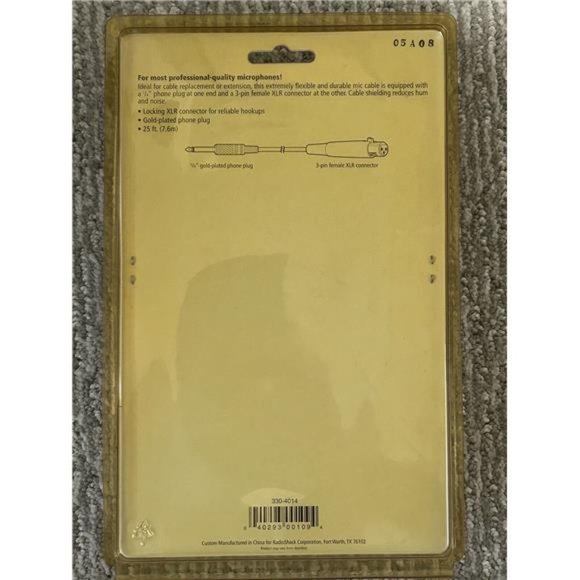 Vintage RadioShack 33-4014 25-ft XLR-to-XLR Microphone Cable Heavy-duty NEW - Picture 6 of 8